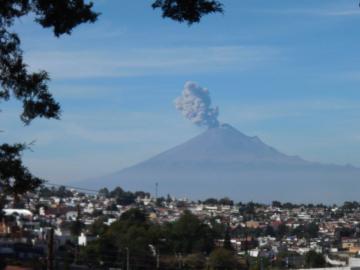 Vue sur le volcan Popocatépetl