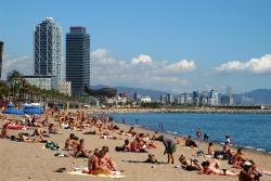 Le sable des plages de Barceloneta