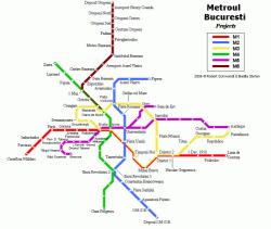 Plan du métro de Bucarest