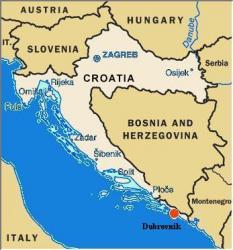 Carte de situation de Dubrovnik