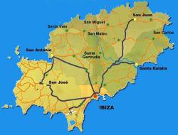 Carte simple d'Ibiza