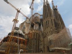 La Sagrada Familia, toujours en travaux ou en rénovation...
