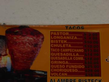 Tacos à 2 pesos