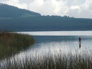 La pêche dans le lac de Zirahuén
