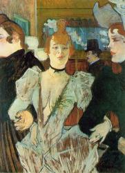 "La Goulue arrivant au Moulin Rouge" par Toulouse-Lautrec