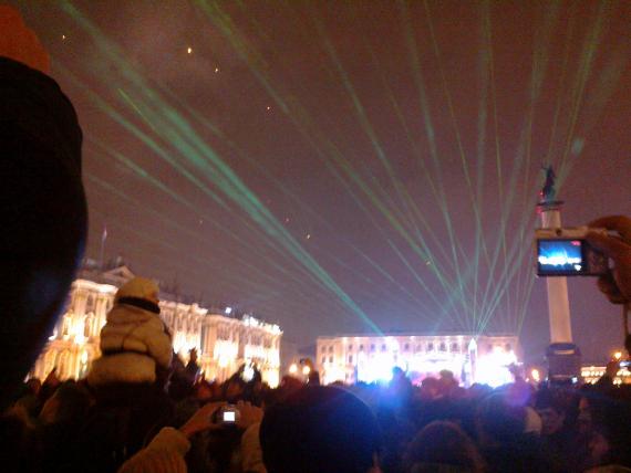 Place du Palais de Saint Petersbourg au Réveillon