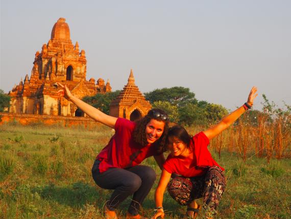 Seules au milieu des temples de Bagan