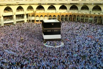 Les pélerins autour de la Kaaba