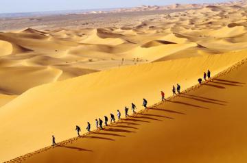 Traversée des dunes du désert