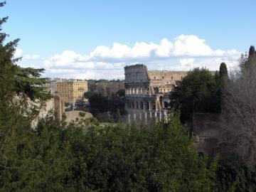 Vue de haut du Colisée